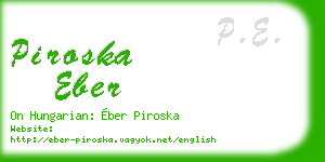 piroska eber business card